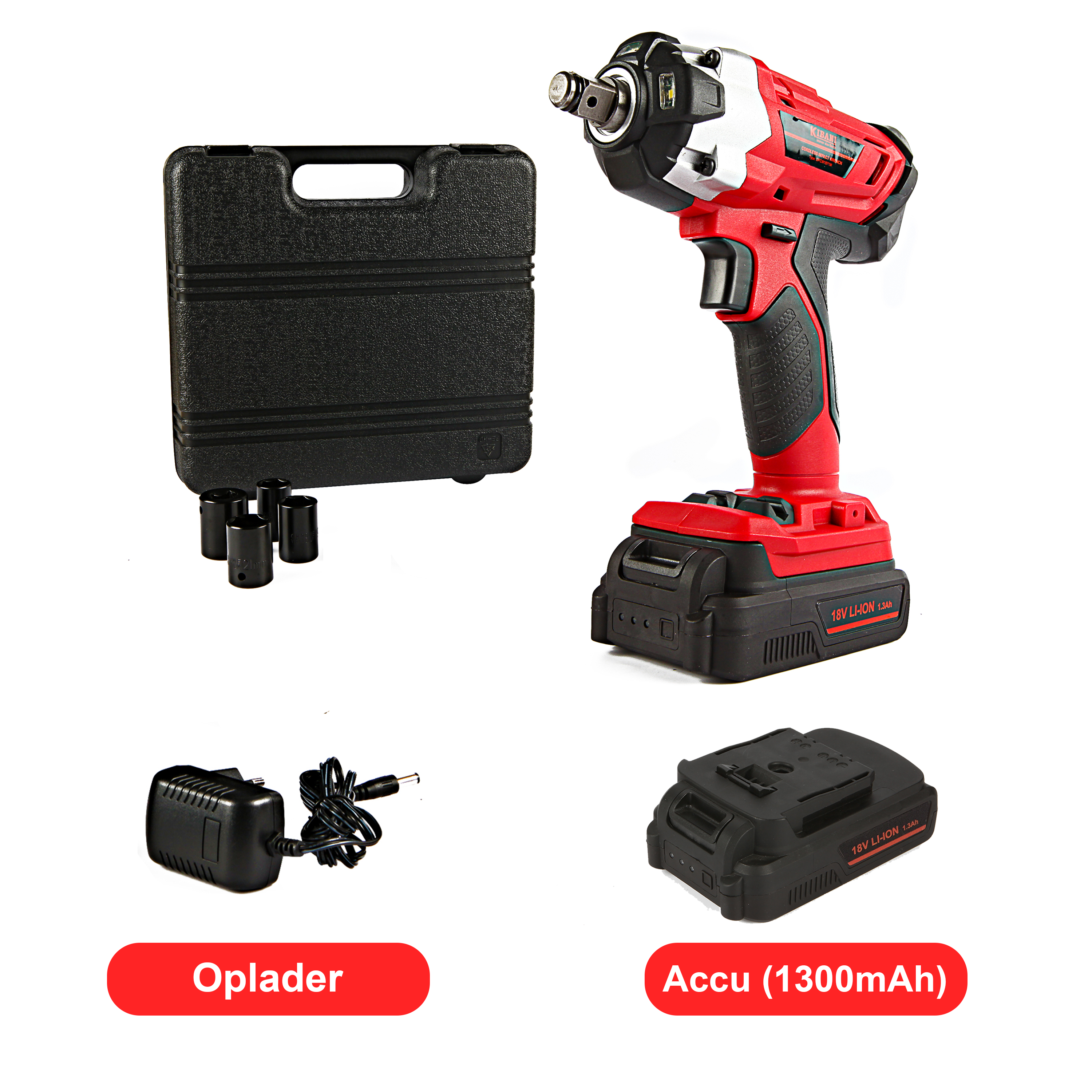 Kibani accu slagmoersleutel 18V