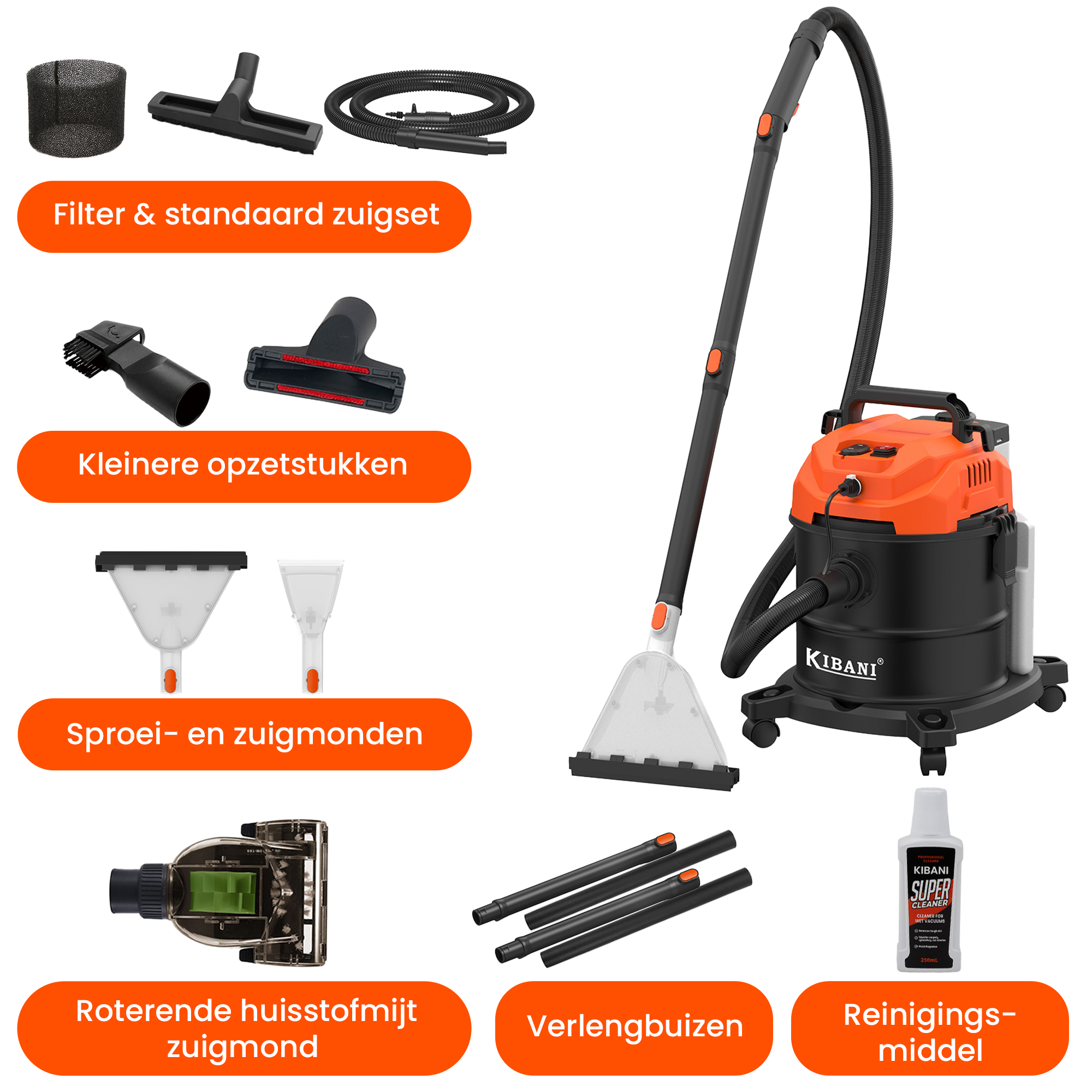 Kibani Nat- en droogzuiger