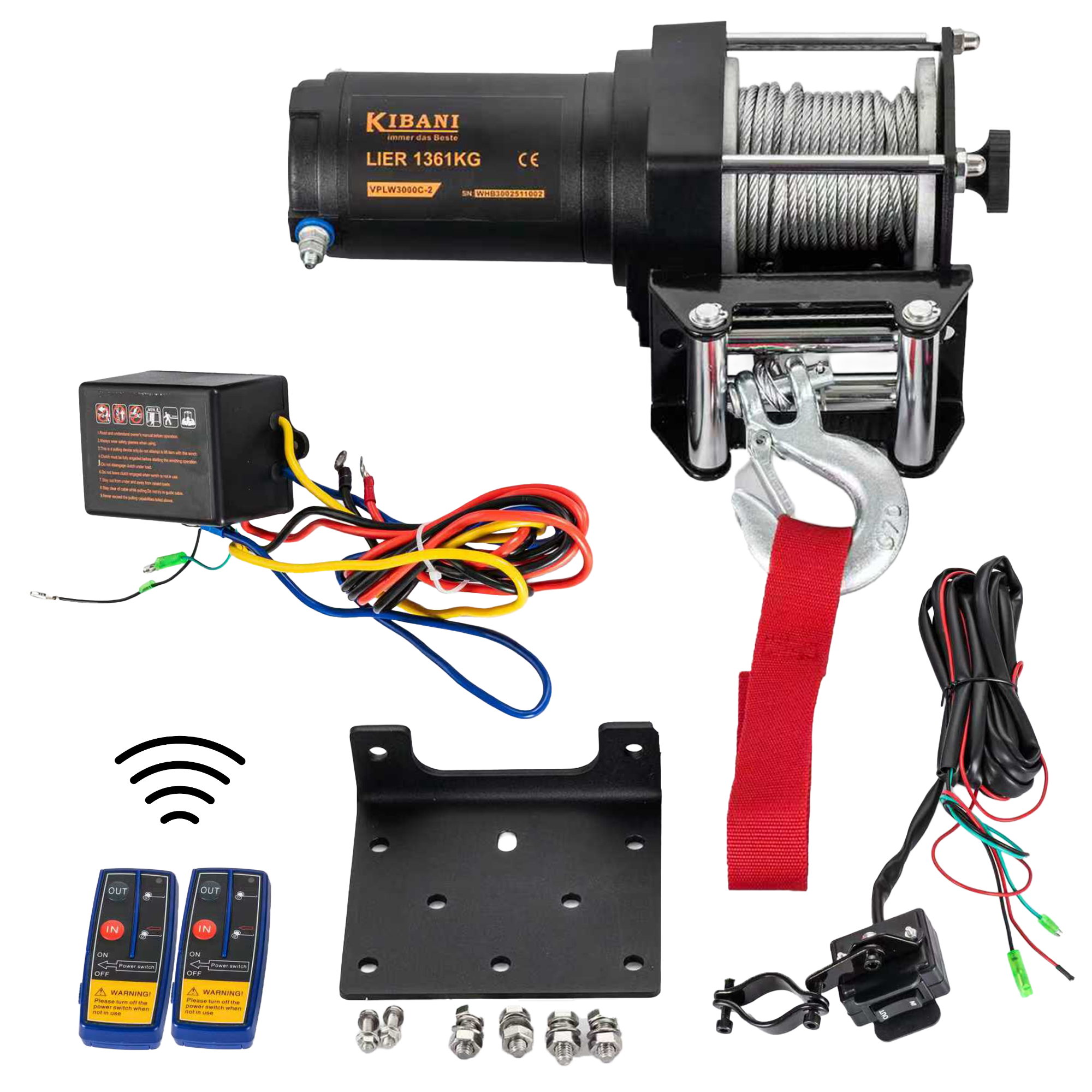 Kibani elektrische lier 12V 1361kg